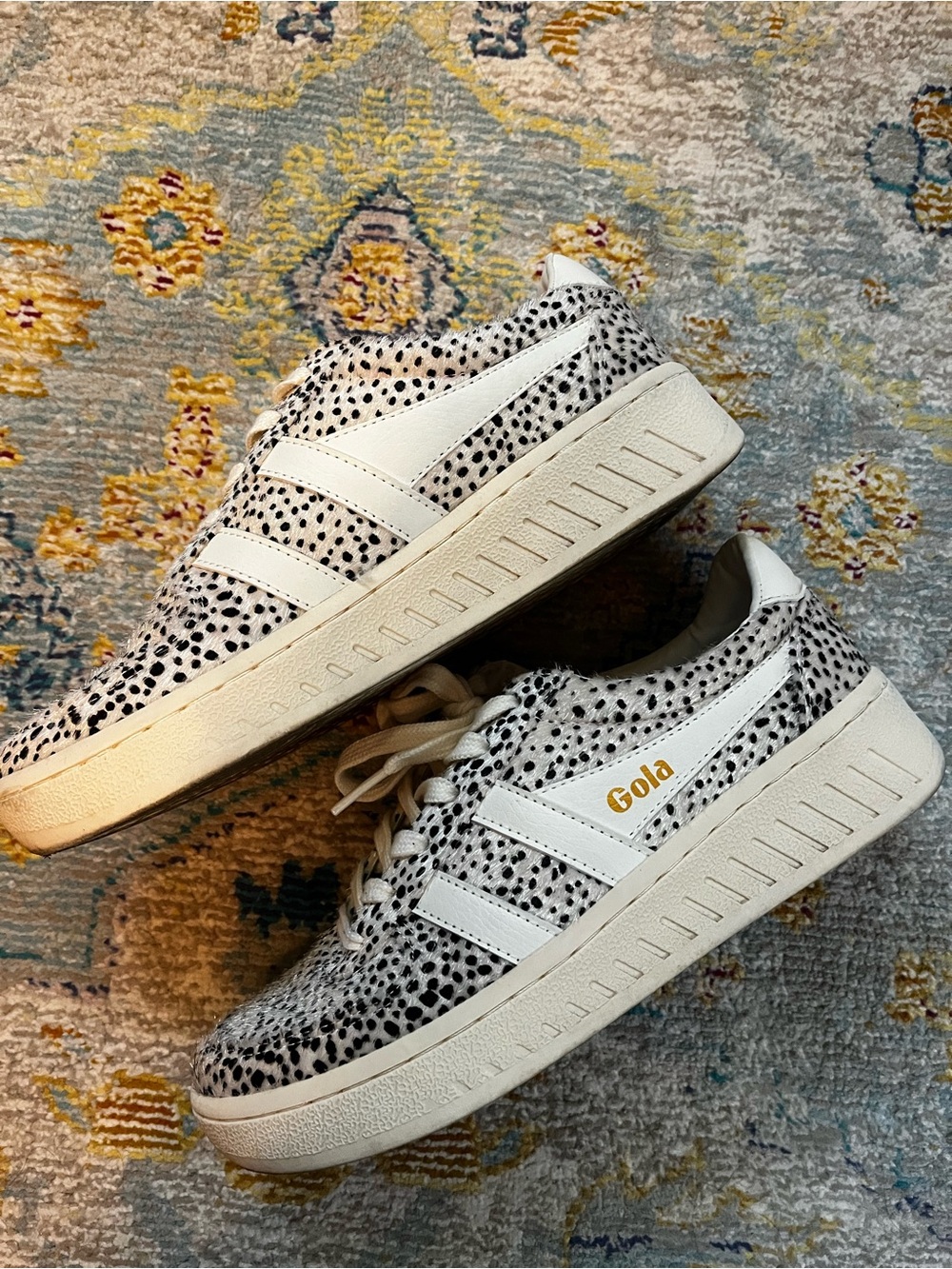 Gola Women's Grand Slam Cheetah Platform Sneaker